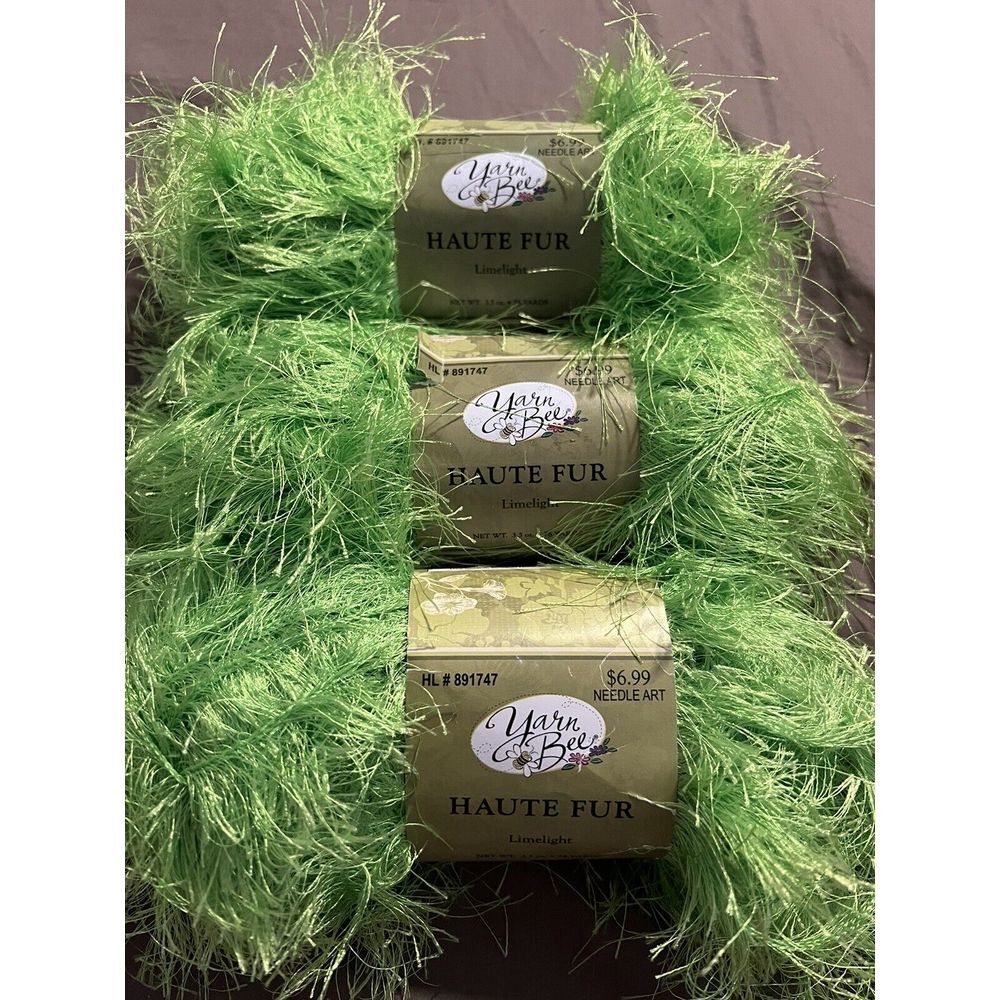 Yarnbee Haute Fur Limelight Needle Art‎ Set Of 3